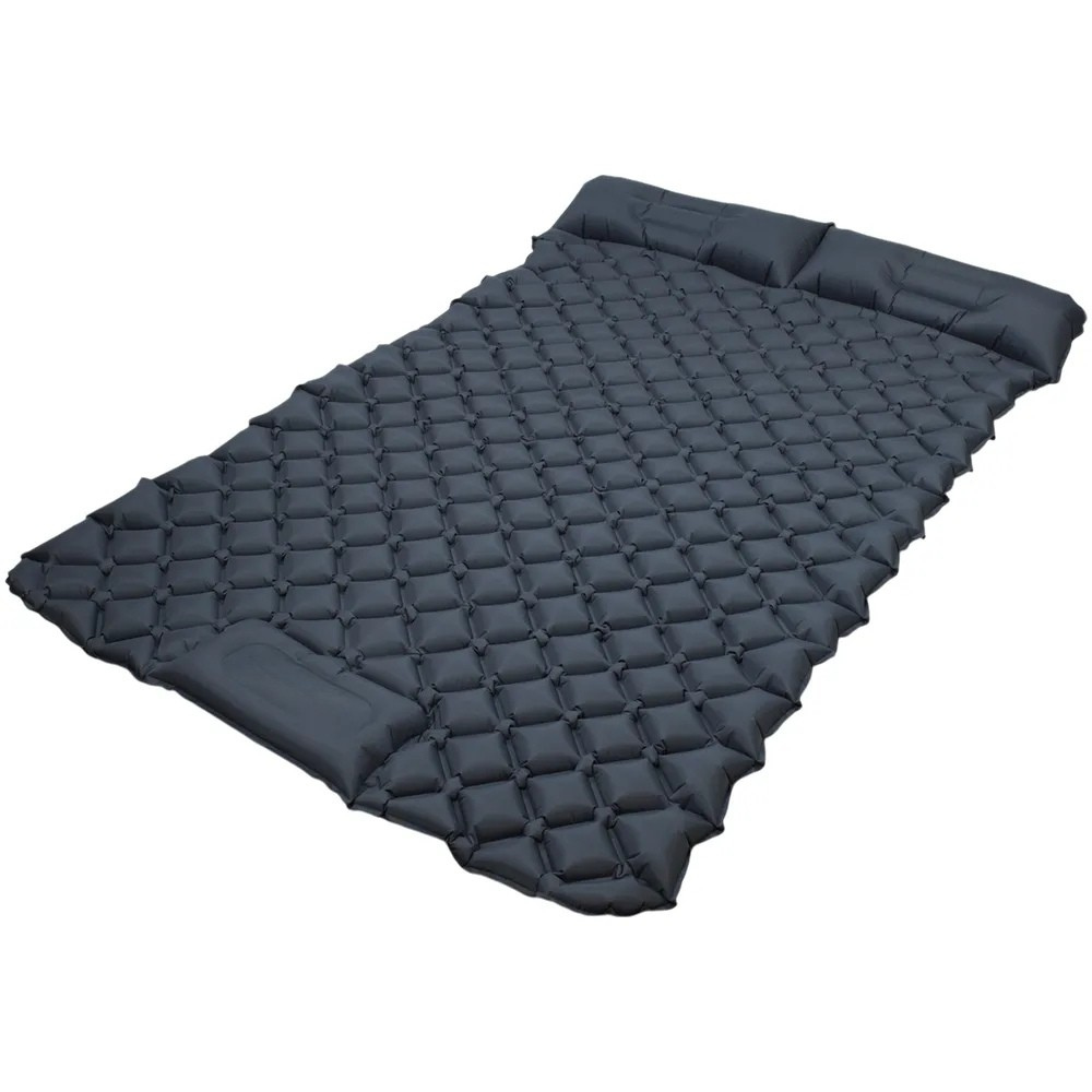 Colchonete Inflável Casal Nylon ALL TREK Cinza