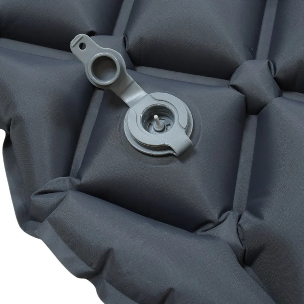 Colchonete Inflável Casal Nylon ALL TREK Cinza