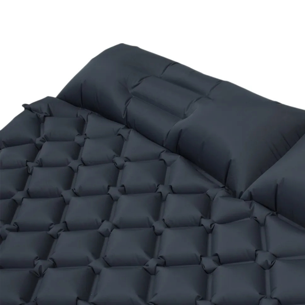 Colchonete Inflável Casal Nylon ALL TREK Cinza