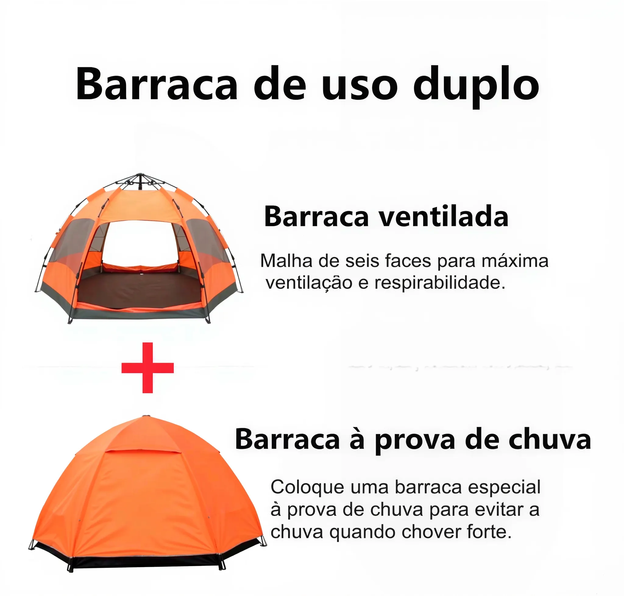 Tenda Barraca Camping Praia Viagem Acampamento 4 A 6 Pessoas com Capa